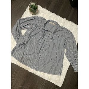 Rue De Femme Womens‎ Stripes Button up shirt | Size Medium